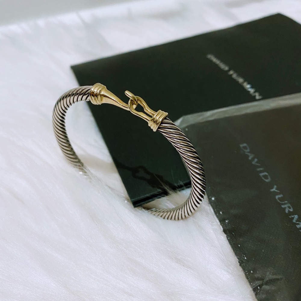 David Yurman Cable Buckle Bracelet with Gold